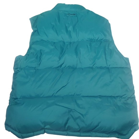 Catalina Women's 1X Down Puffer Vest Full Zip Front Outerwear Dark Teal Jacket - Picture 4 of 12